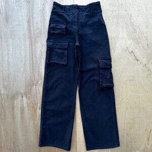 ARITZIA WILFRED FREE PICTURE CARGO JEANS WOMEN’S sz 2 Black High Rise